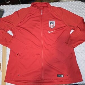 Nike Women’s USA Anthem Full Zip Red Jacket Soccer Size Medium
